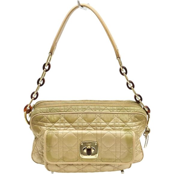 489273AV (E5) Christian Dior Shoulder Bag Beige Nylon - Picture 1 of 9
